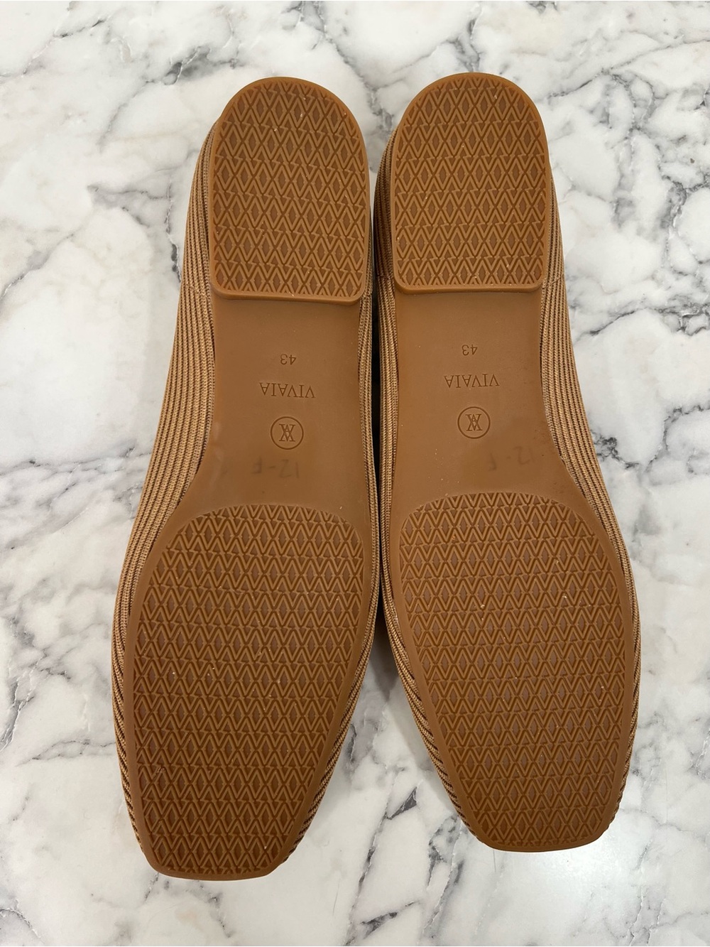 Vivaia Square-Toe V-Cut Margot 2.0 Slip On Ballet Flats Tan Size 43 U.S 11 - Picture 10 of 15